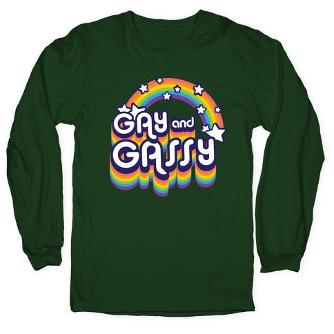 Gay and Gassy Rainbow Longsleeve Tee