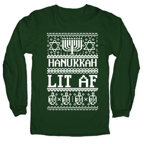 Hanukkah Lit AF Longsleeve Tee