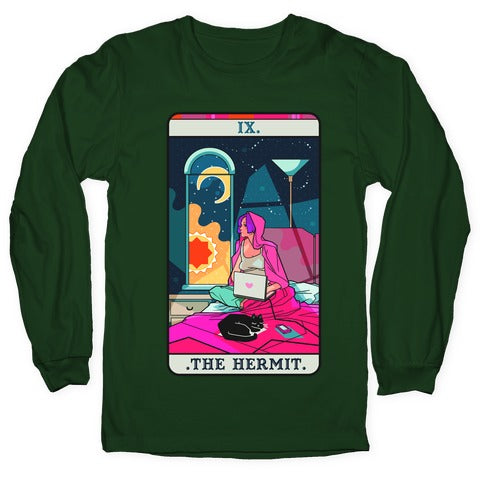 Hermit Tarot Card Longsleeve Tee