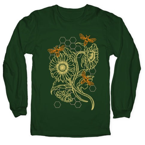 Honeybees & Sunflowers Longsleeve Tee