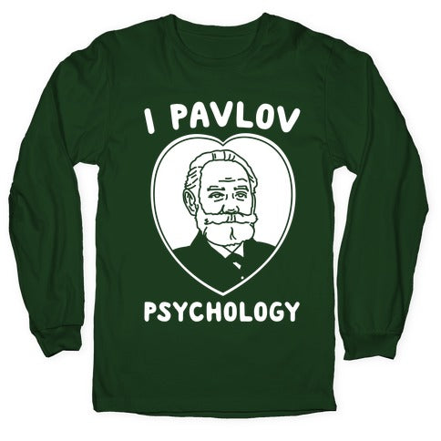 I Pavlov Psychology White Print Longsleeve Tee