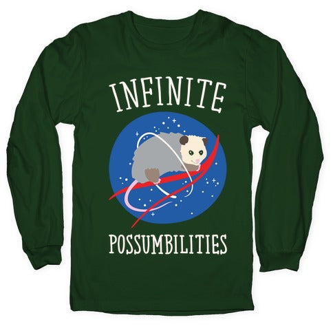 Infinite Possumbilities Parody White Print Longsleeve Tee