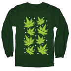 Kawaii Weed Leaves Longsleeve Tee