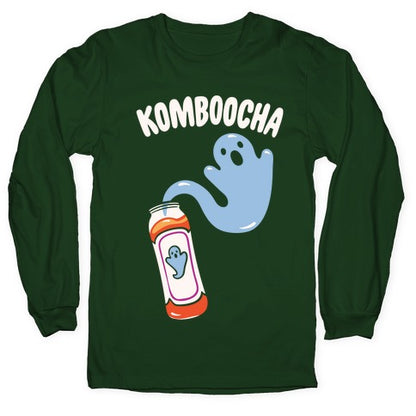 Komboocha Parody White Print Longsleeve Tee