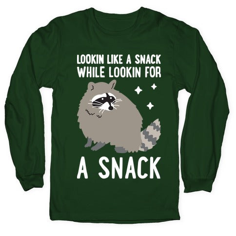 Lookin For A Snack Raccoon Longsleeve Tee