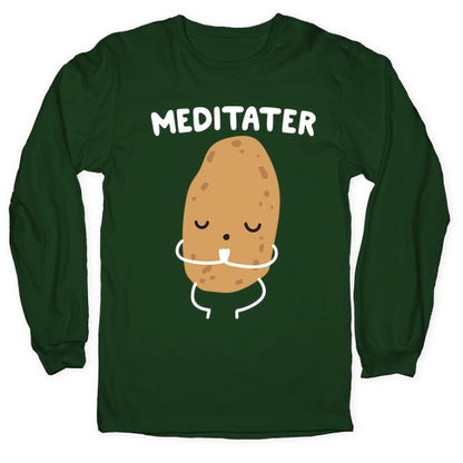 Meditater Meditating Potato Longsleeve Tee