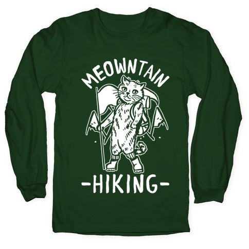 Meowntain Hiking Cat Longsleeve Tee