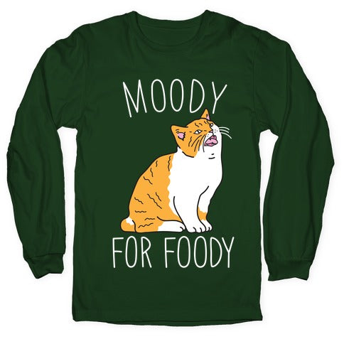 Moody For Foody Cat Longsleeve Tee