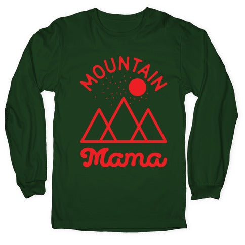 Mountain Mama Red Longsleeve Tee
