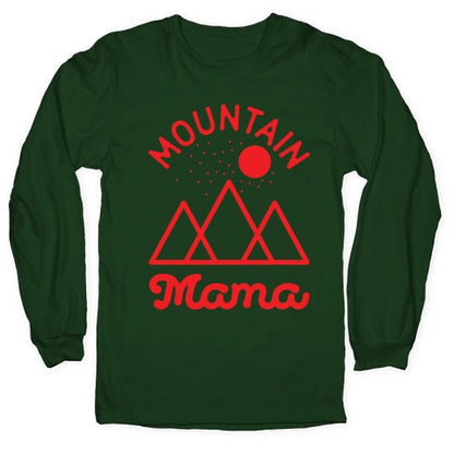 Mountain Mama Red Longsleeve Tee