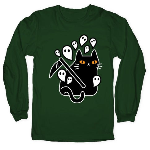 Nine Lives Reaper Cat Longsleeve Tee