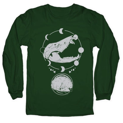 Occult Trash Possum White Print Longsleeve Tee