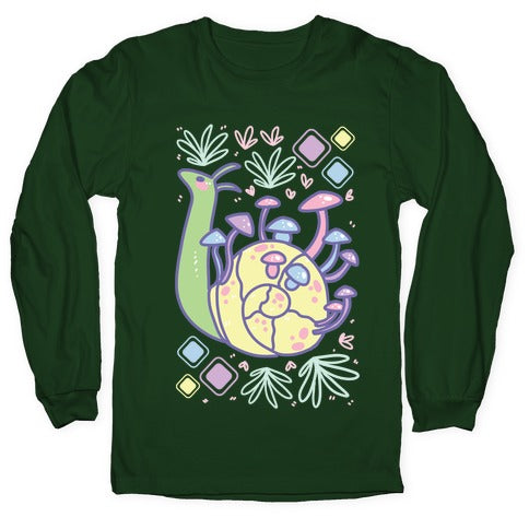 Pastel Mushroom Snail Longsleeve Tee