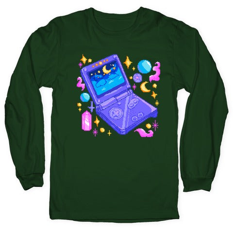 Pixelated Witchy Game Boy  Longsleeve Tee