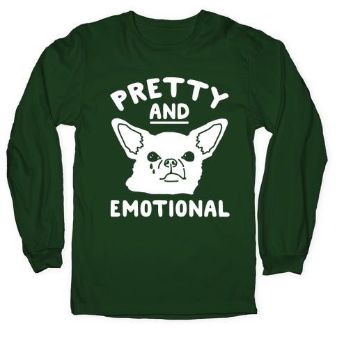 Pretty and Emotional White Print Longsleeve Tee