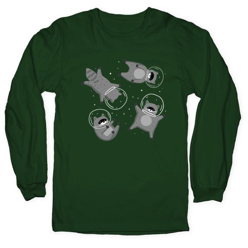 Raccoons In Space Longsleeve Tee