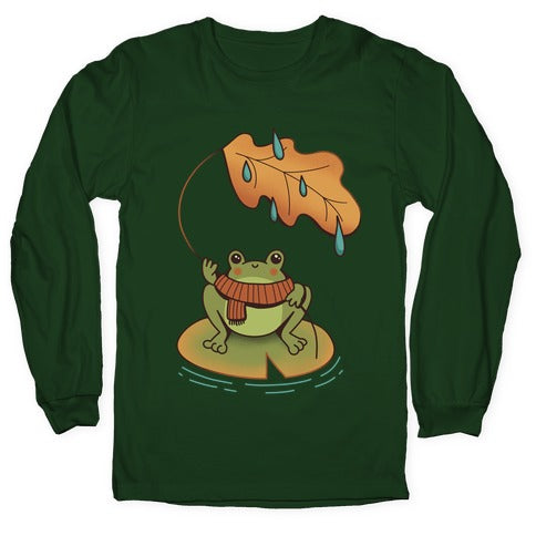 Rainy Fall Frog Longsleeve Tee
