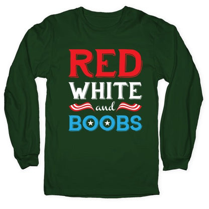 Red White And Boobs Longsleeve Tee