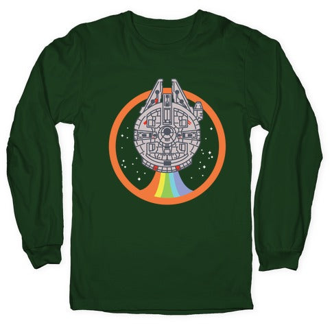 Retro Rainbow Falcon Longsleeve Tee