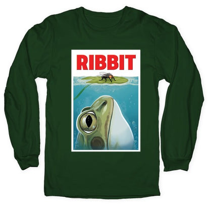 Ribbit Jaws Parody Longsleeve Tee