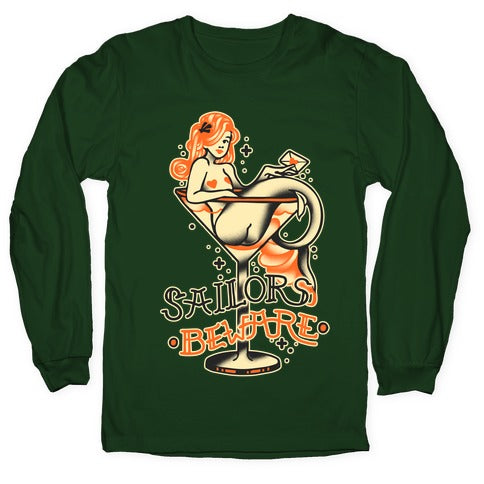Sailors Beware Classic Tattoo Longsleeve Tee