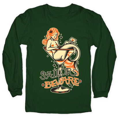 Sailors Beware Classic Tattoo Longsleeve Tee