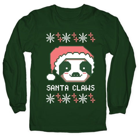 Santa Claws - Sloth Longsleeve Tee