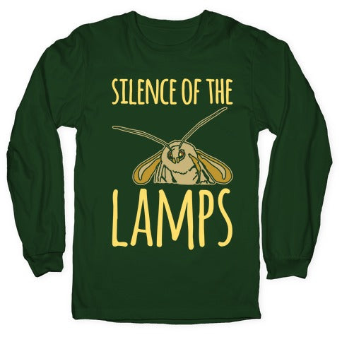 Silence of The Lamps Moth Parody White Print Longsleeve Tee