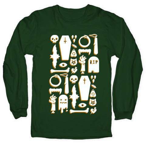 Simple Halloween Pattern Longsleeve Tee