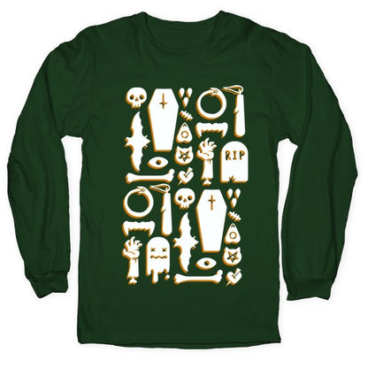 Simple Halloween Pattern Longsleeve Tee