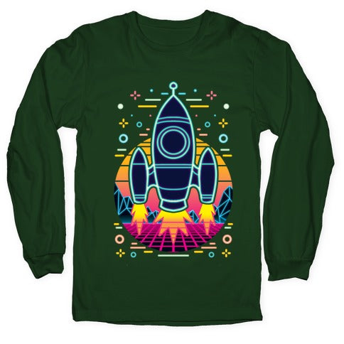 Synthwave Space Exploration Longsleeve Tee