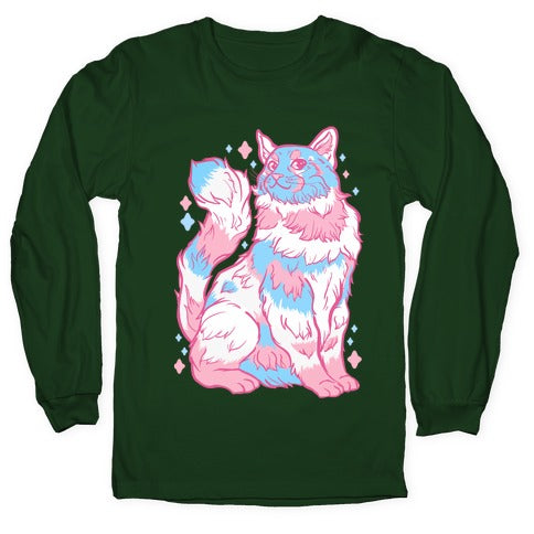 Transgender Pride Cat Longsleeve Tee