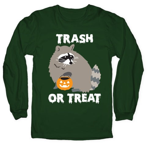 Trash Or Treat Raccoon Longsleeve Tee