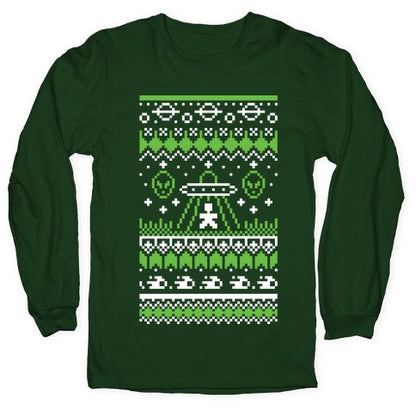 Ugly Alien Christmas Sweater Longsleeve Tee