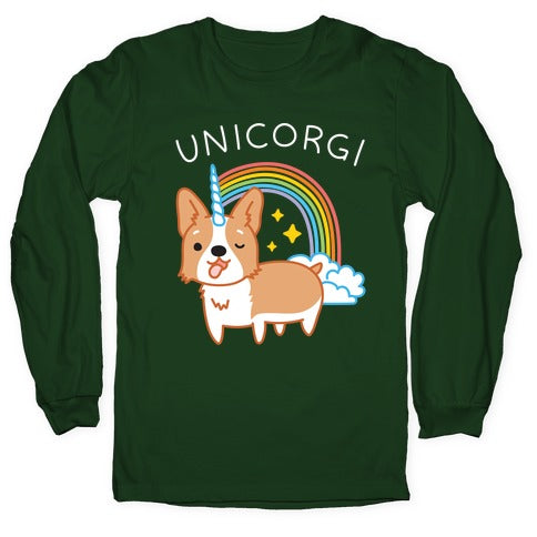 Unicorgi Corgi Unicorn Longsleeve Tee