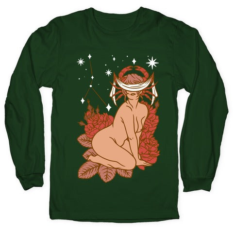 Zodiac Pinup Cancer Longsleeve Tee
