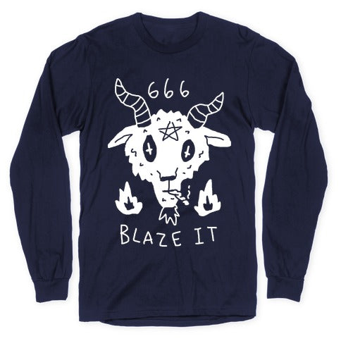 666 Blaze It Satan Longsleeve Tee