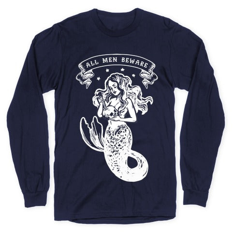 All Men Beware Vintage Mermaid Longsleeve Tee