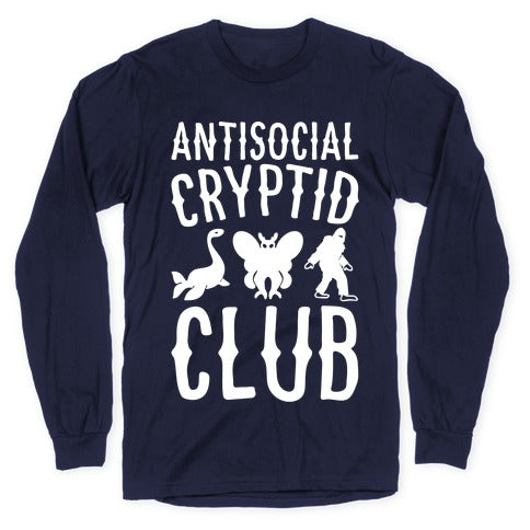 Antisocial Cryptid Club White Print Longsleeve Tee