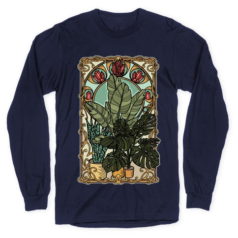 Art Nouveau House Plants Longsleeve Tee