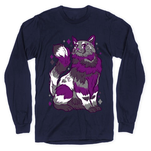 Asexual Pride Cat Longsleeve Tee
