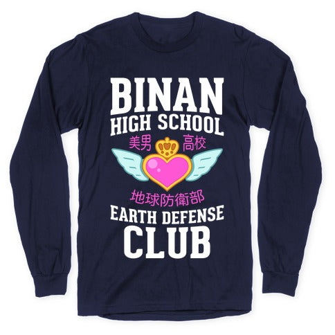 Binan High School Earth Defense Club (Pink) Longsleeve Tee