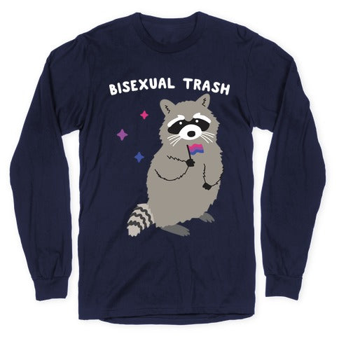 Bisexual Trash Raccoon Longsleeve Tee