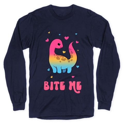 Bite Me Dinosaur Longsleeve Tee