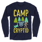Camp Cryptid White Print Longsleeve Tee
