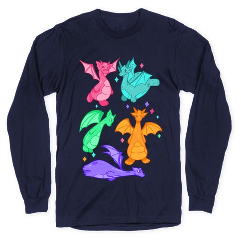 Colorful Dragons Longsleeve Tee