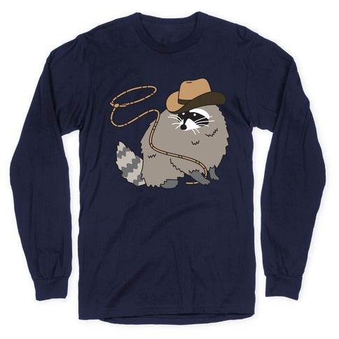 Cowboy Raccoon Lasso Longsleeve Tee