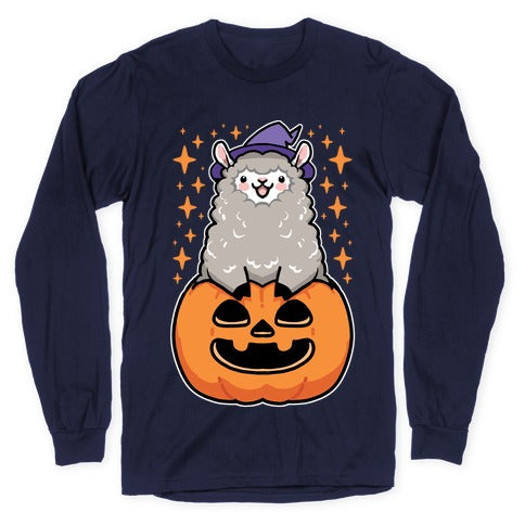 Cute Halloween Alpaca Longsleeve Tee