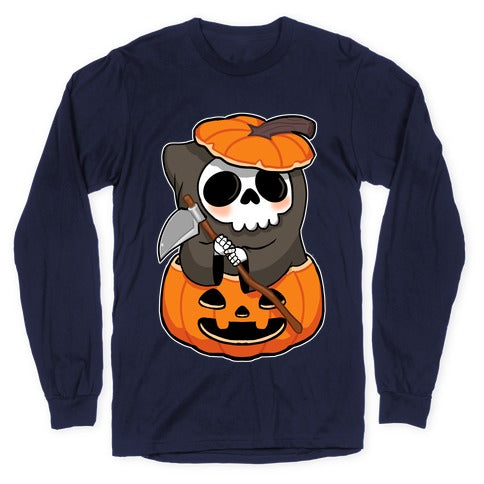 Cute Halloween Grim Reaper Longsleeve Tee
