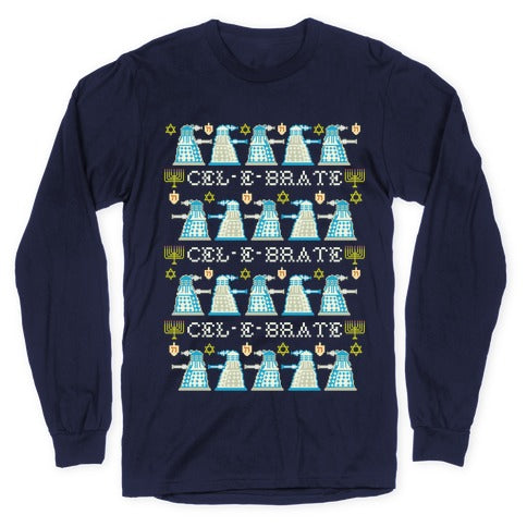 Dalek Hanukkah Sweater Longsleeve Tee